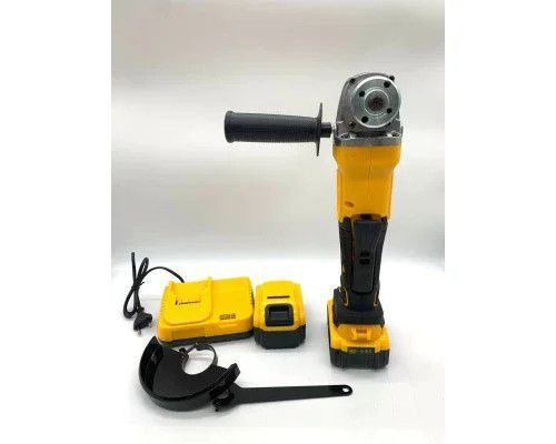 Акумуляторна болгарка 24V з 2 акумуляторами YELLOW &bull; Кутова шліфувальна машина бездротова для різання, шліфування та зачищення 57557 фото