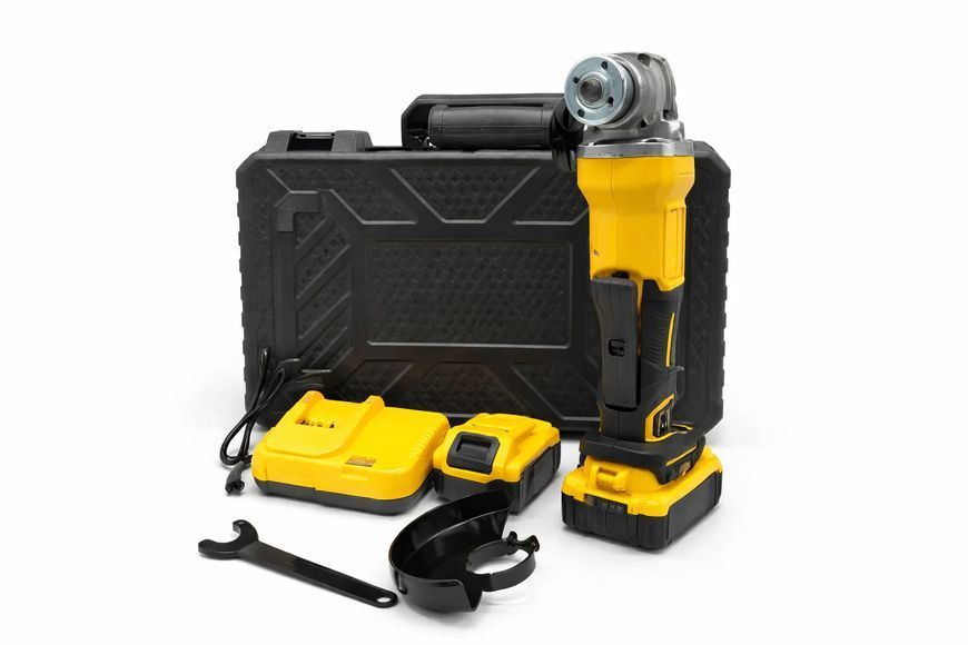 Акумуляторна болгарка 24V з 2 акумуляторами YELLOW &bull; Кутова шліфувальна машина бездротова для різання, шліфування та зачищення 57557 фото