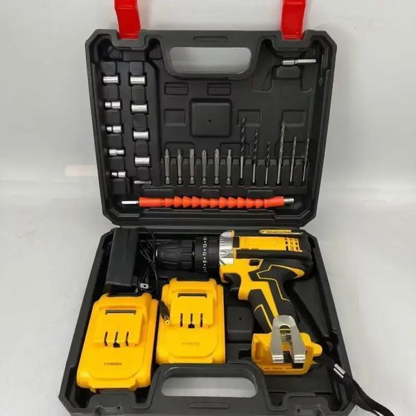 Шуруповерт Electric Drill KAR 600 з набором слюсарного інструменту ∙ Універсальний шуруповерт з насадками Electric Drill 24W 56560 фото