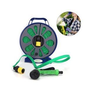 Гибкий поливочный шланг Garden Hose 15 м &bull; Удлиняющийся шланг для сада огорода и дачи с универсальным подключением 55499 фото