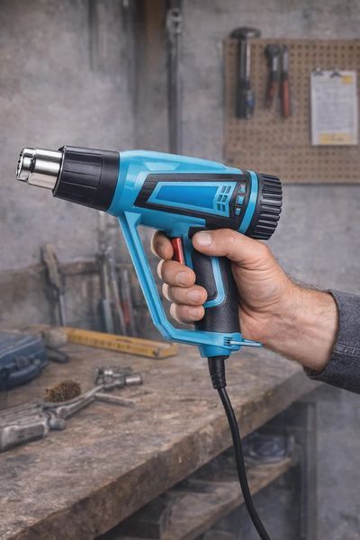 Фен промисловий Hot Air Gun 1600W 4 насадки X512 &bull; Технічний будівельний фен для паяння, зняття фарби, нагріву і термоусадки з насадками 57502 фото